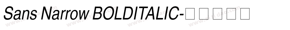 Sans Narrow BOLDITALIC字体转换